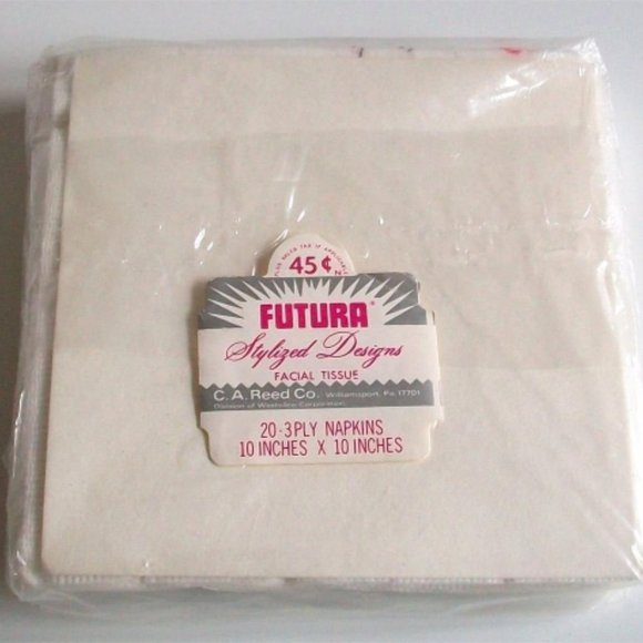 VINTAGE NAPKINS CHRISTMAS Poinsettia Lot Of 2 Seal - Picture 3 of 3